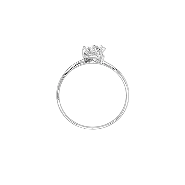 Gold Engagement Ring with Zircon
