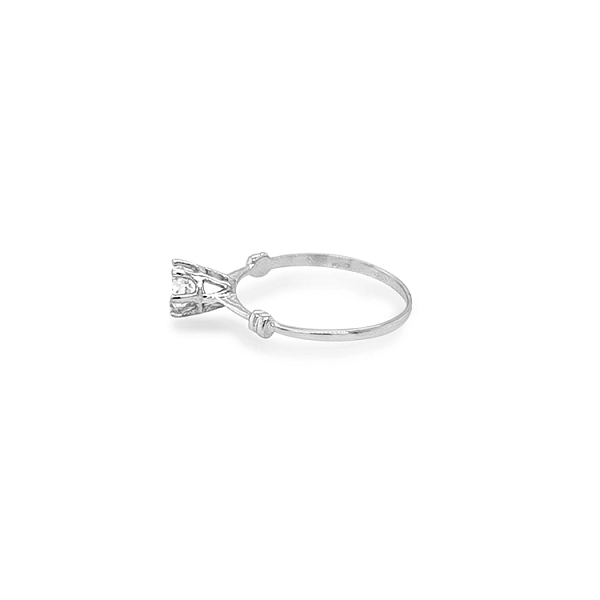 Gold Engagement Ring with Zircon