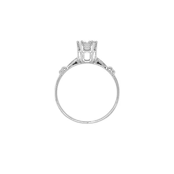 Gold Engagement Ring with Zircon