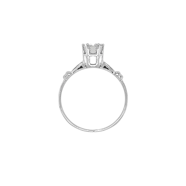 Gold Engagement Ring with Zircon