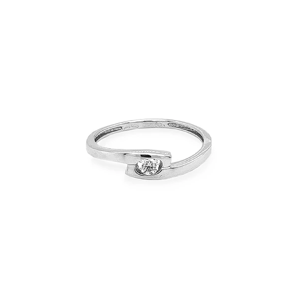 Gold Ring with Zircon