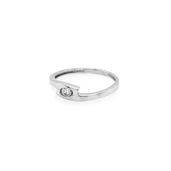 Gold Ring with Zircon