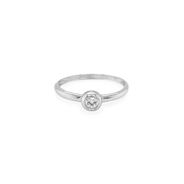 Gold Ring with Zircon