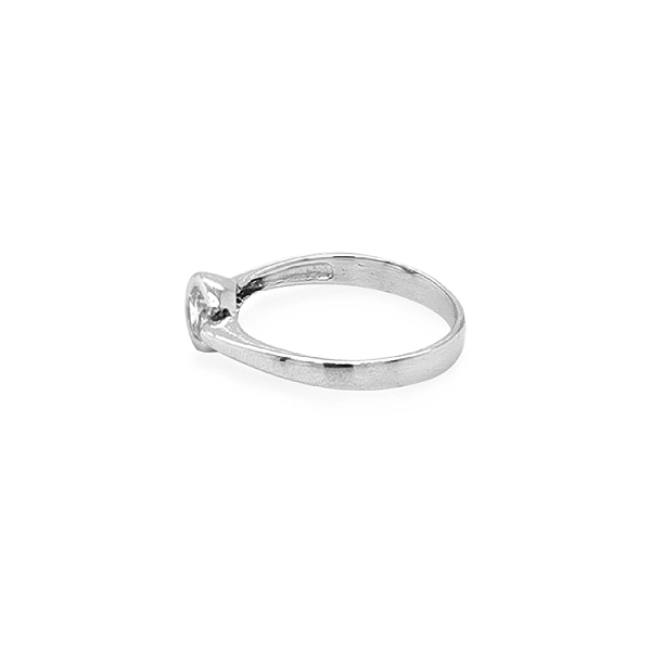 Gold Engagement Ring with Zircon