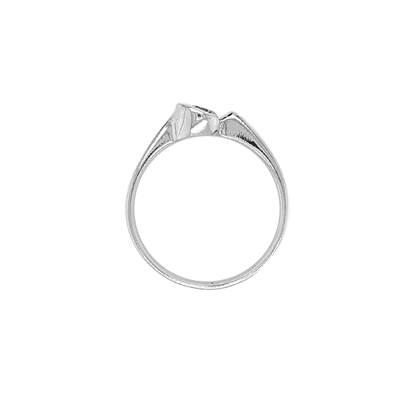 Gold Engagement Ring with Zircon