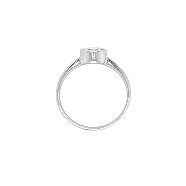 Gold Engagement Ring with Zircon