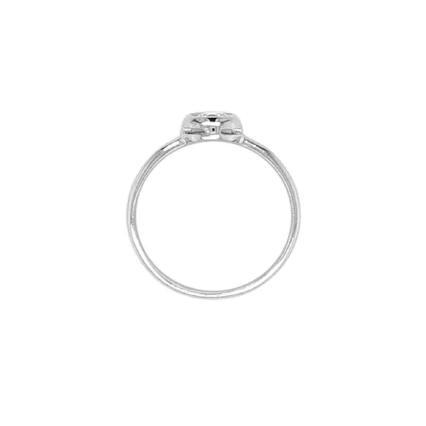 Gold Engagement Ring with Zircon