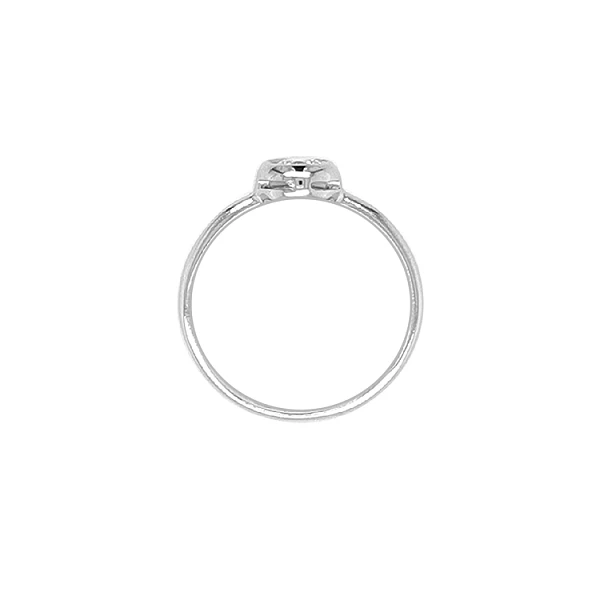 Gold Engagement Ring with Zircon