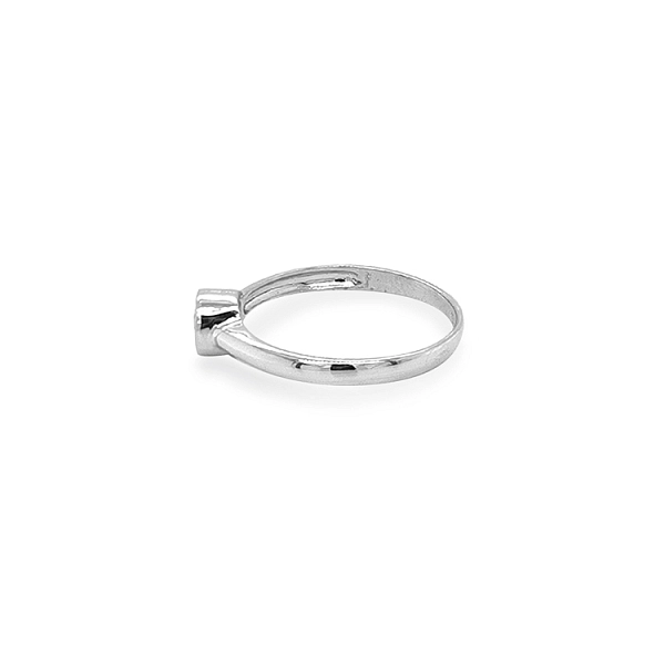 Gold Engagement Ring with Zircon