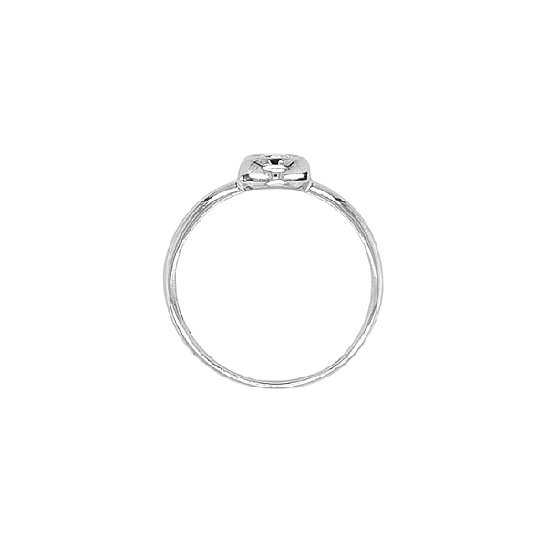 Gold Engagement Ring with Zircon