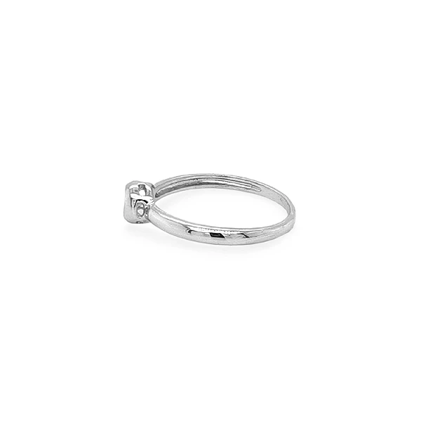 Gold Engagement Ring with Zircon