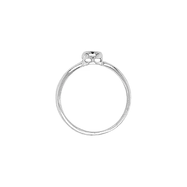 Gold Engagement Ring with Zircon