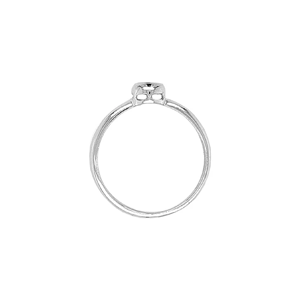 Gold Engagement Ring with Zircon