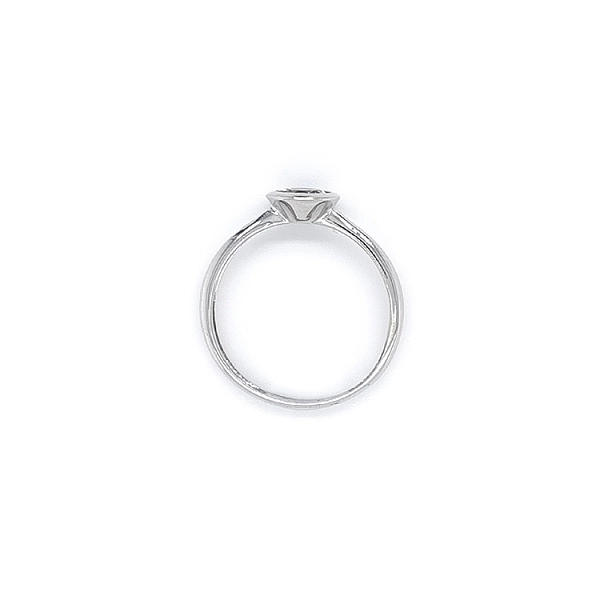 Engagement Ring with White Gold Zircon