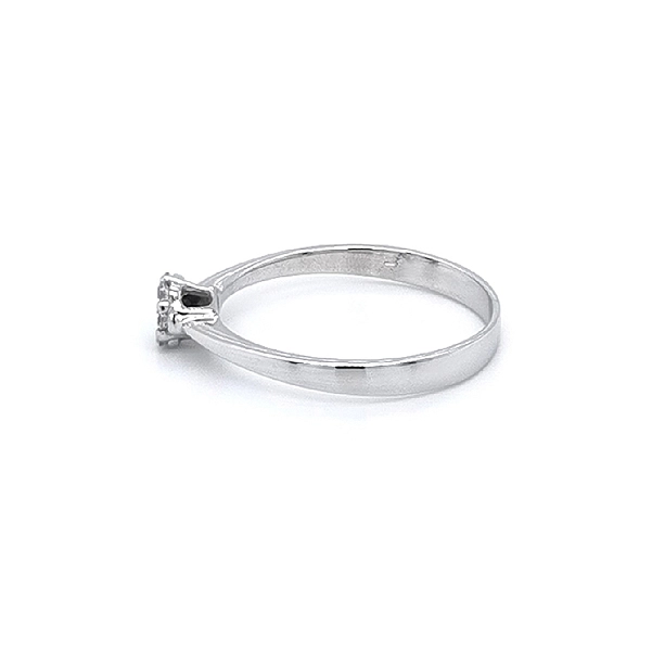 Ring with White Gold Zircons