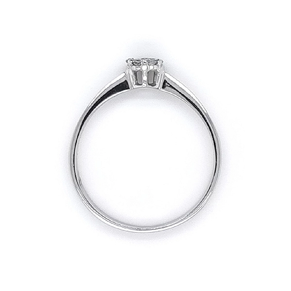 Ring with White Gold Zircons