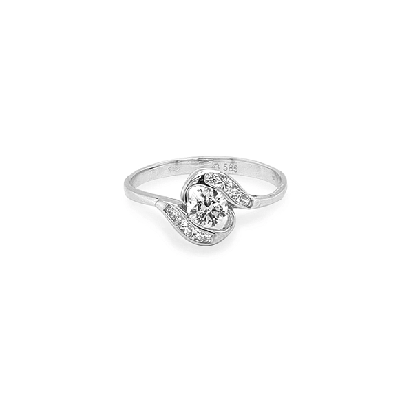 Gold Ring with Zircons