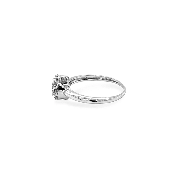 Gold Engagement Ring with Zircones