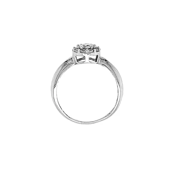 Gold Engagement Ring with Zircones