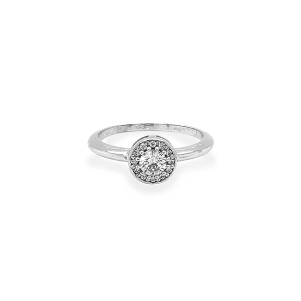 Gold Ring with Zircons