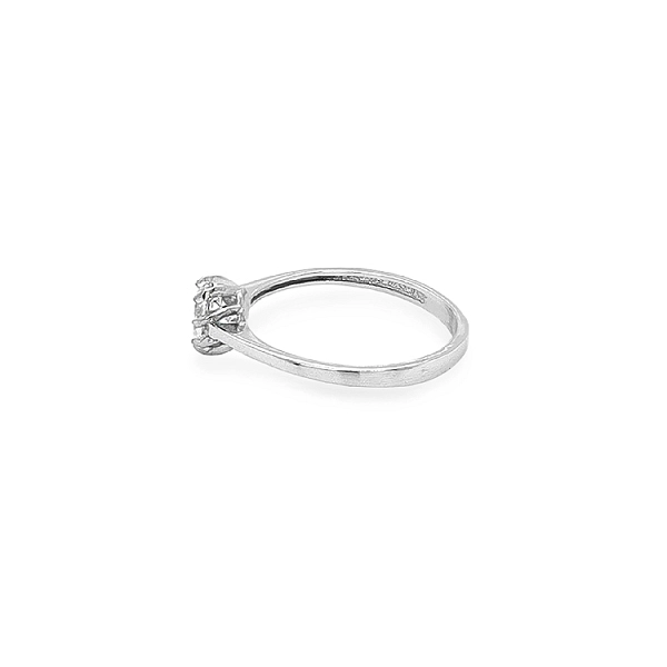 Gold Engagement Ring with Zircon