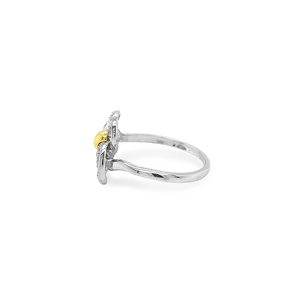 Gold Ring with Zircons