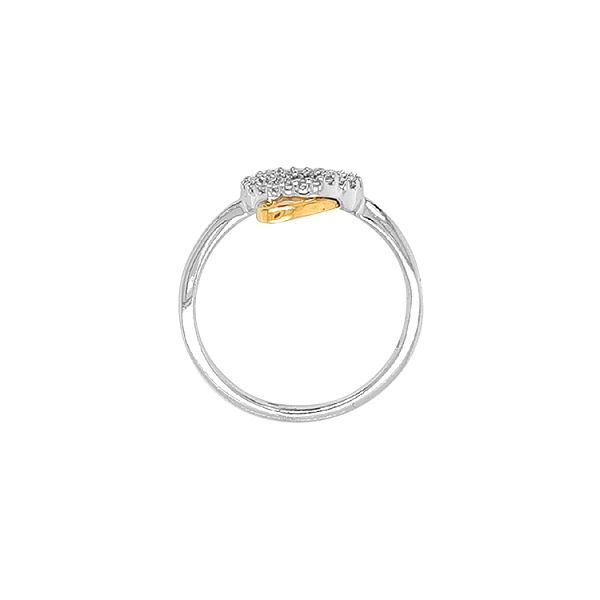 Gold Ring with Zircones made of Combined Gold