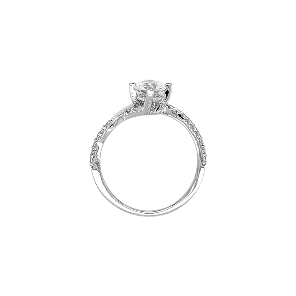 Gold Engagement Ring with Zircones