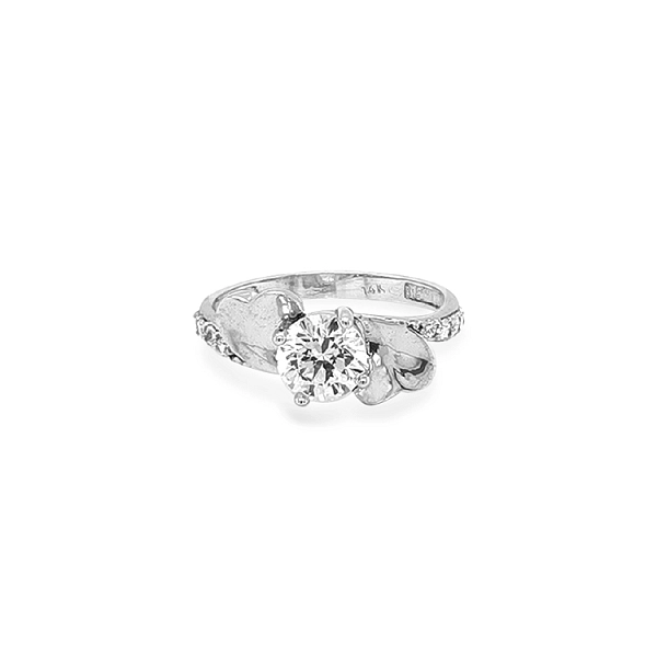 Gold Ring with Zircons