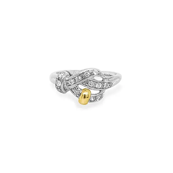 Gold Ring with Zircons