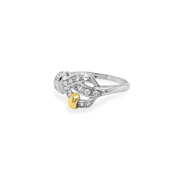 Gold Ring with Zircons