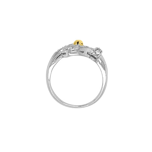Gold Ring with Zircons