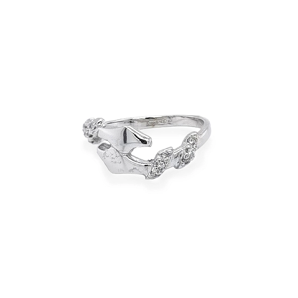 Gold Ring with Zircons