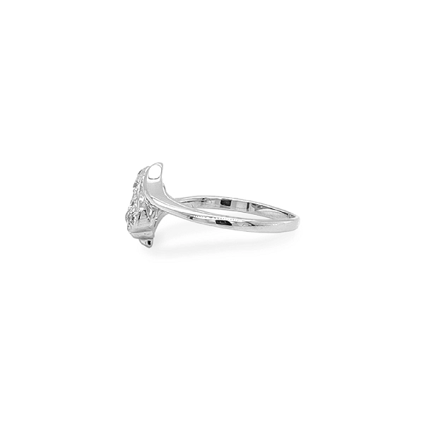 Gold Ring in Heart Shape with Zircones