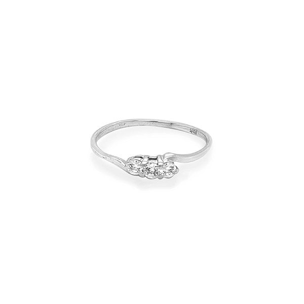 Gold Ring with Zircons