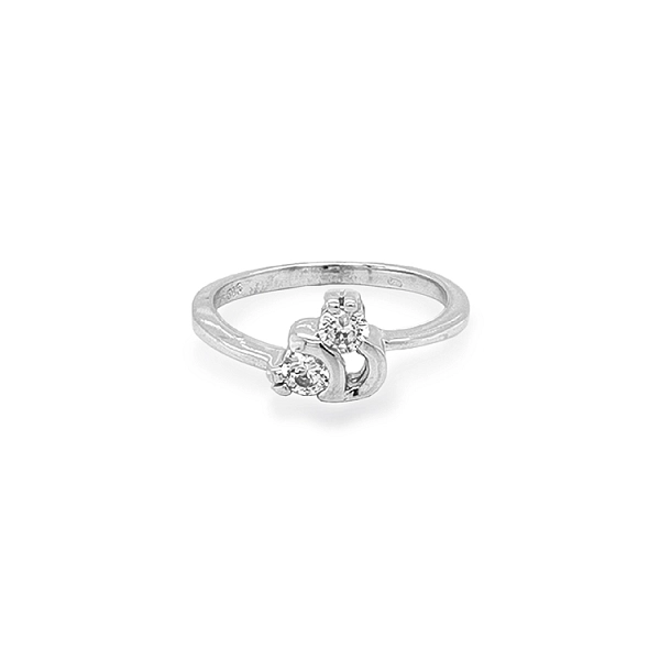 Gold Ring with Zircons