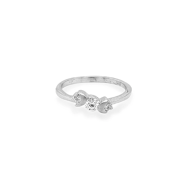 Gold Ring with Zircons