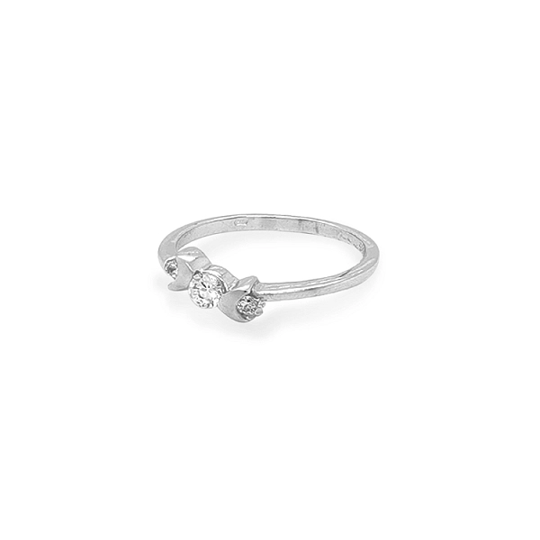 Gold Ring with Zircons