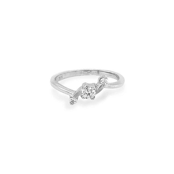 Gold Ring with Zircons