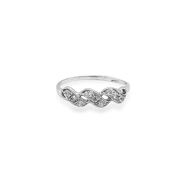 Gold Ring with Zircons