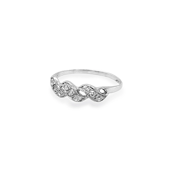 Gold Ring with Zircons