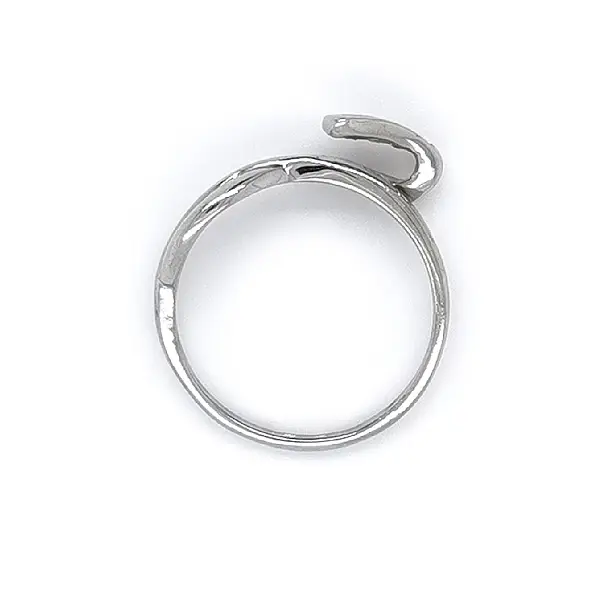 Ring with White Gold Zircons