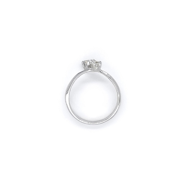 Ring with White Gold Zircons