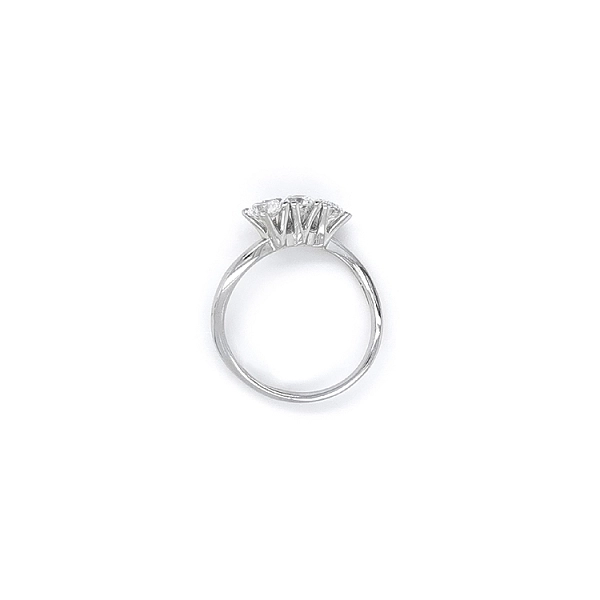 Ring with White Gold Zircons