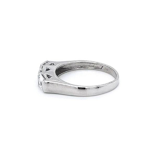 Ring with White Gold Zircons