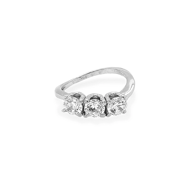 Gold Ring with Zircons