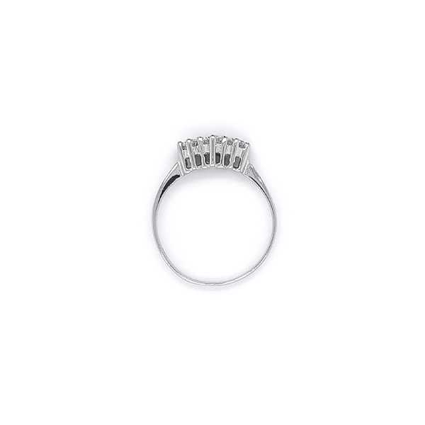Ring with White Gold Zircons