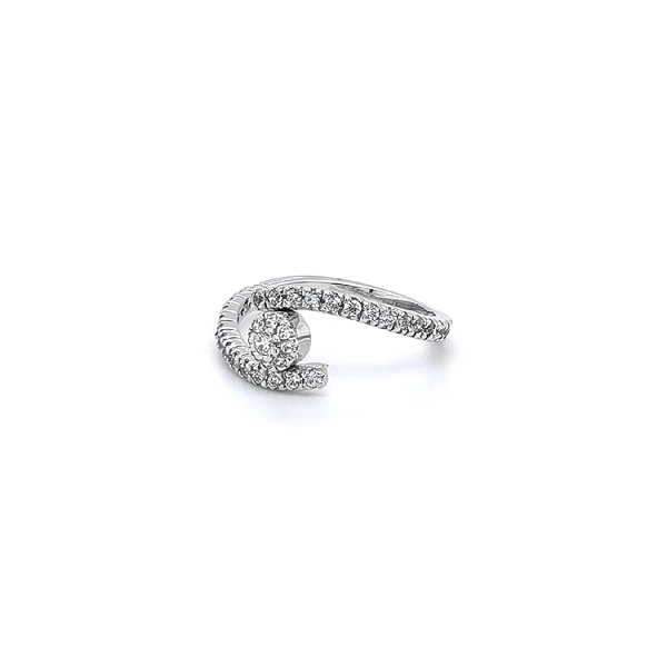 Ring with White Gold Zircons