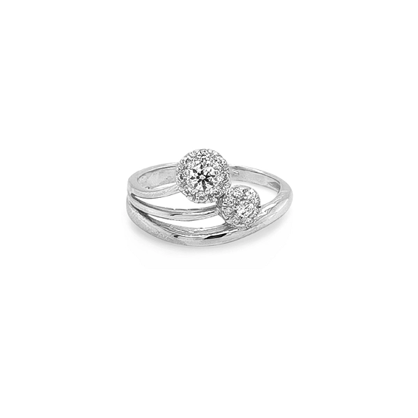 Gold Ring with Zircons