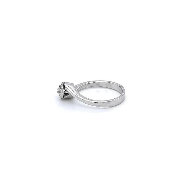 Ring with White Gold Zircons